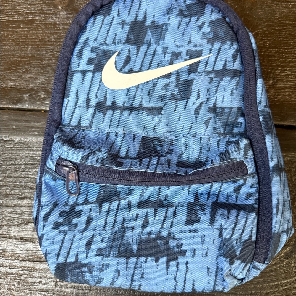 Nike Graphic Blue and Black Backpack
